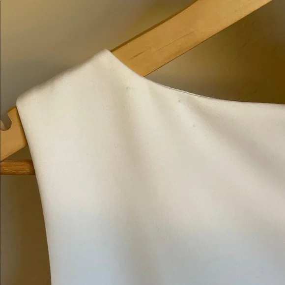 New! Calvin Klein Women's 4 Scuba Fit & Flare A Line Sleeveless White Dress - Picture 10 of 10